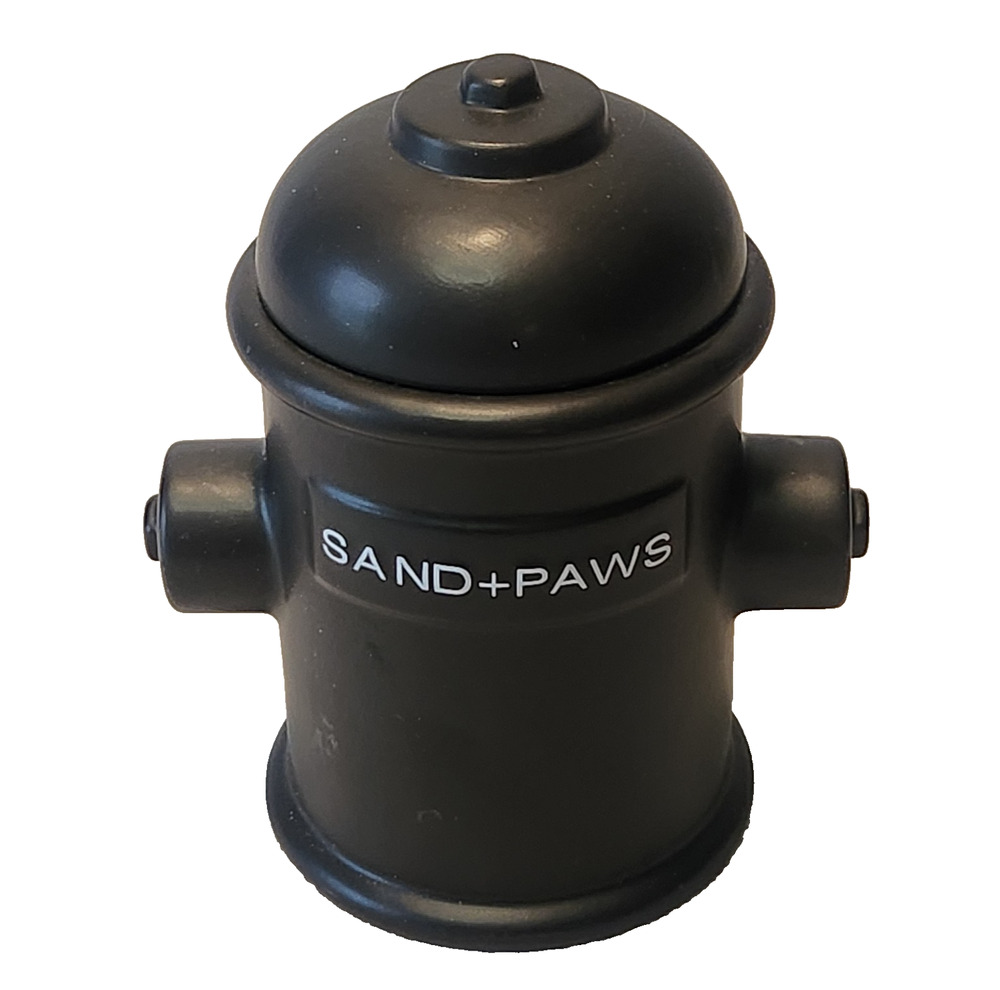 SAND + PAWS Black Ceramic Fire Hydrant TAHITIAN VANILLA Scented Candle 12oz. 6"
